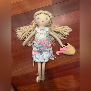 Lilly Pulitzer Plush Doll with Vibrant Multicolor Dress